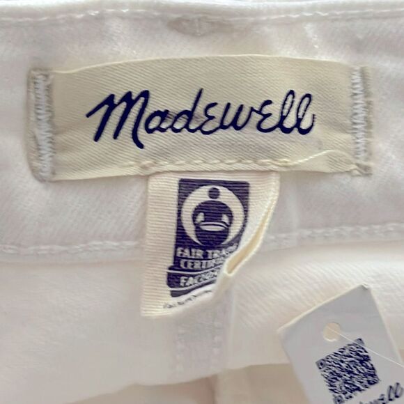 *Flaw Spot* Madewell NWT Curvy Perfect Vintage Jeans Size 33 High Rise White - Picture 8 of 16